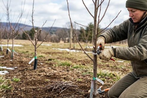 Élagage de formation sur les jeunes sujets pour structurer leur croissance