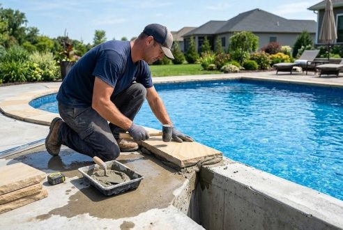 La pose des margelles de piscine : les étapes à respecter