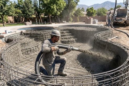 Béton projeté : réaliser des formes de piscines libres et sur mesure sans limite