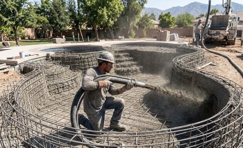 Béton projeté : réaliser des formes de piscines libres et sur mesure sans limite