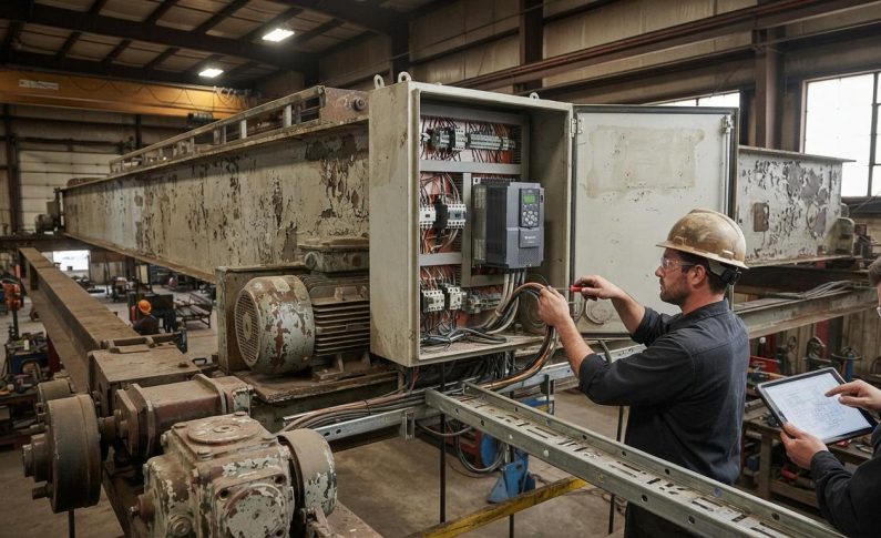 Rénovation (Rétrofit) d&rsquo;un vieux pont roulant : moteur et variateur