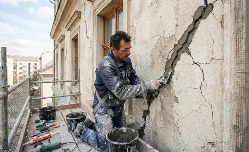 Ravalement de façade : traiter les fissures et les micro-fissures structurelles